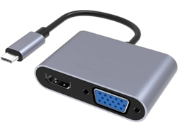 Tipo C Para Vga 1080p Hdmi 4k Adaptador Usb C Conversor De Alumínio Compatível Com Macbook Pro Macbook Samsung Galaxy S8 S9 Plus Dell Xps 15 Bestvite