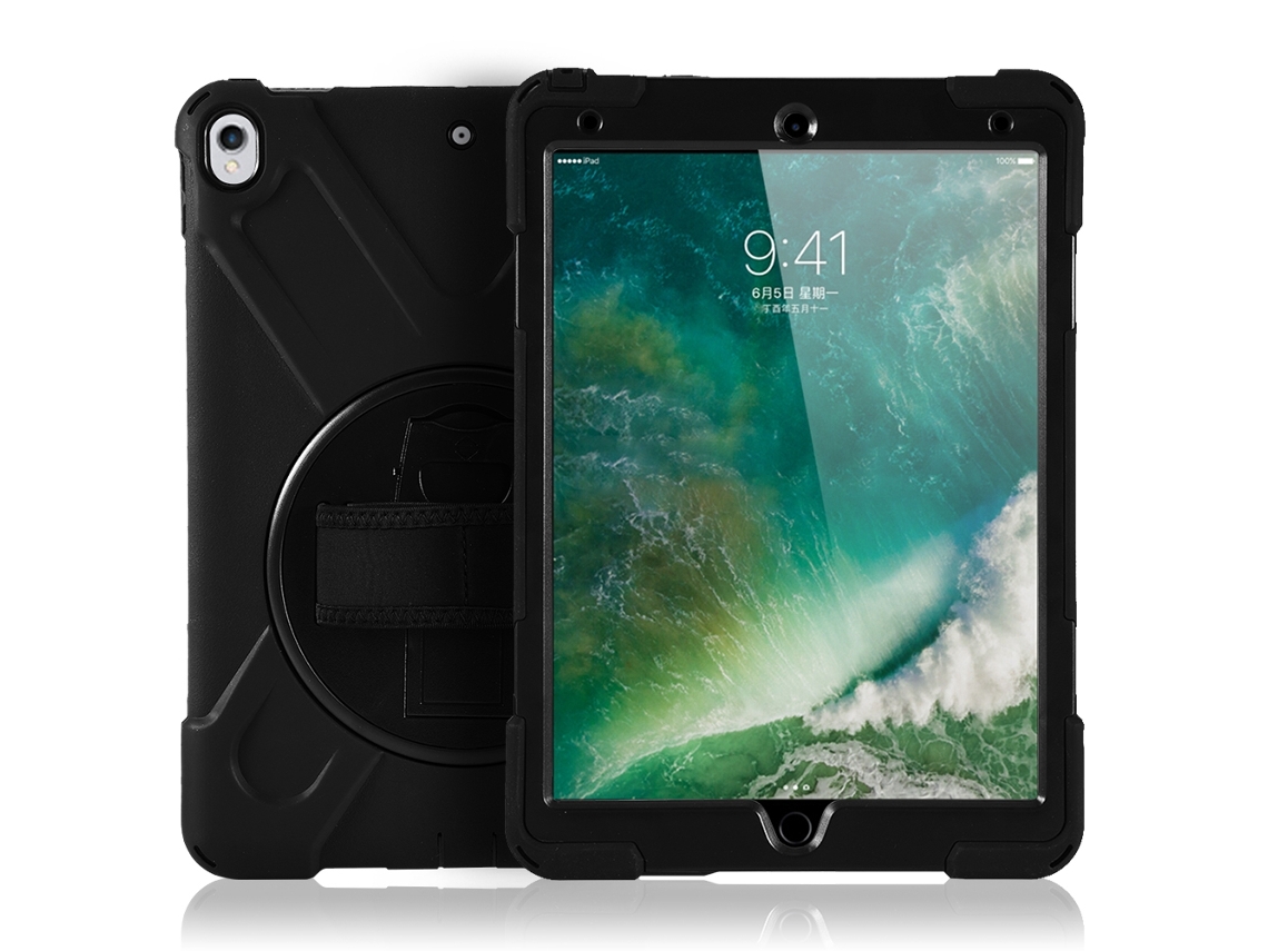 Capa Protetora (suporte Anti-impacto) Ipad Pro De 10,5 Polegadas Capa Protetora De Silicone Preta De Cobertura Total