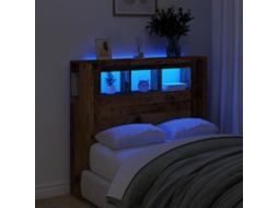 Cabecero con LEDs 120x18,5x103,5cm Derivado de Madera Vieja