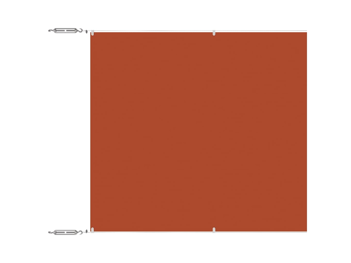Toldo vertical 140x600 cm em tecido Oxford cor terracota MAISON EXCLUSIVE
