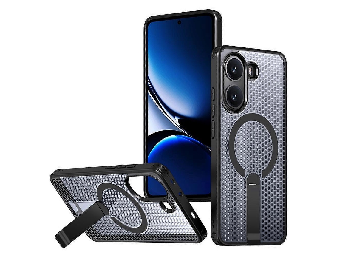 Capa Para Celular Xiaomi 17 Com Suporte Magsafe E Sistema De Resfriamento Em Formato De Colmeia.