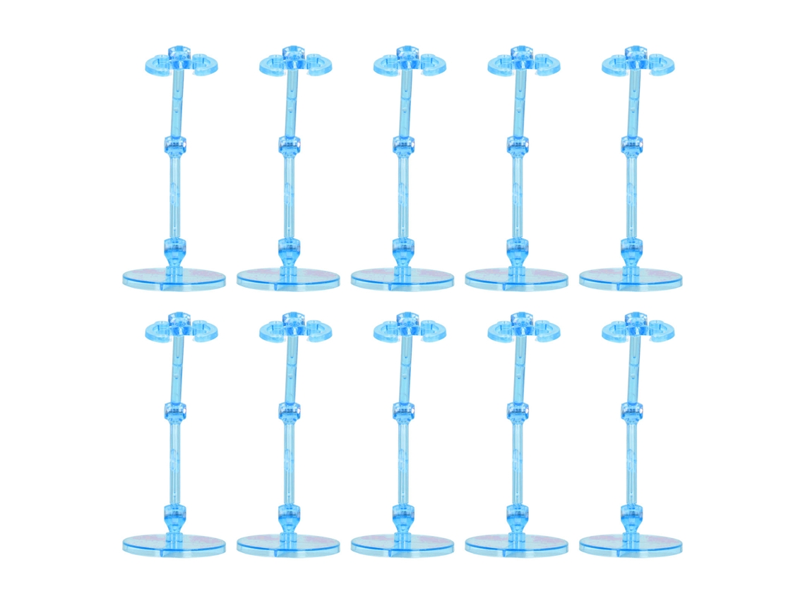2026zentro-10pcs Suporte De Exibição Para Boneco De Ação Plástico Translúcido Base Para Bonecos De 6 Polegadas Azul
