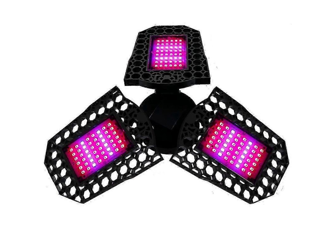 Luz de Crescimento LED Fasst 144 LEDs 80W para Plantas Interiores com Asas Plegáveis | S/MARCA
