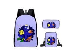 Conjunto De Mochila Infantil Com Estampa De Arco-íris E Três Peças: Mochila, Mochila De Refeição A Tiracolo E Estojo, Modelo L