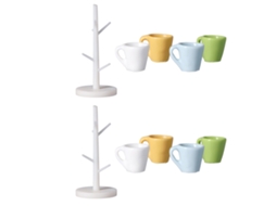 Portavasos E Copo Para Casa De Bonecas Decoração De Móveis Miniatura Com Copo Para Cozinha E Comedor Cores Doces