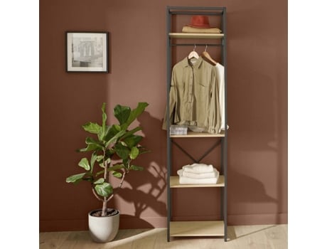 Cabide June em madeira e metal, 50x200cm