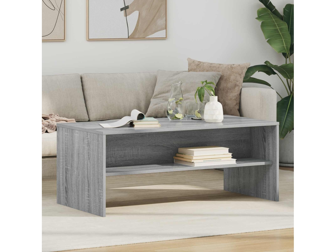 Vidaxl Mesa De Centro Cinza Sonoma 100 X 50 X 40 Cm
