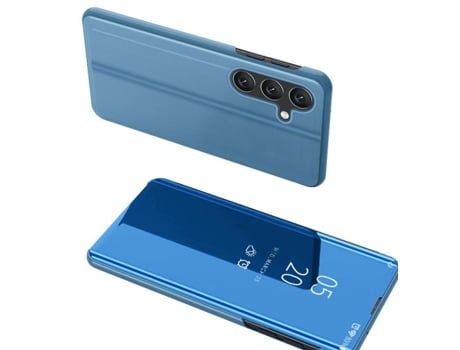 Capa View Espelho Para Samsung Htdmobiles Vidro Temperado Azul