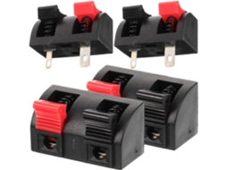 Conectores De Alto-falante De 2 Pinos Com Mola, Fáceis De Instalar, Em Plástico.