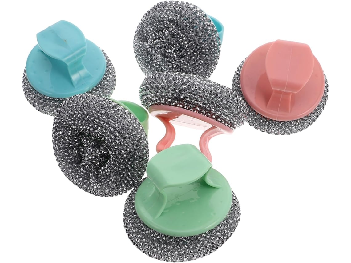 Conjunto De 6 Esponjas De Aço Para Cozinha, Para Panelas, Aço