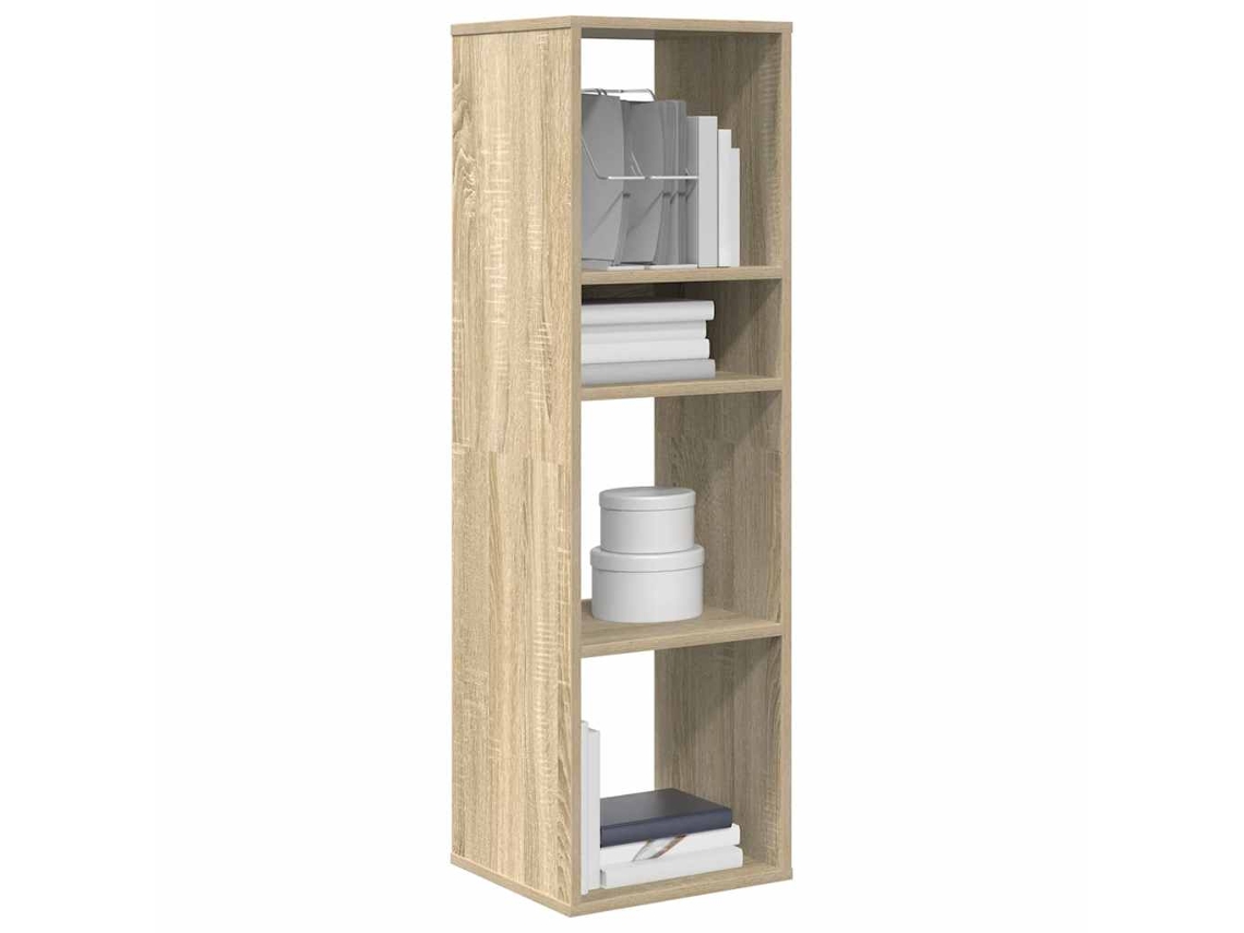 Estante Para Livros | Gabinete De Livros | Estante Cor Carvalho 34x31x112 Cm Derivados De Madeira