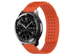 Pulseira De Silicone Respirável Com Furos De 22 Mm E Bolinhas 3d