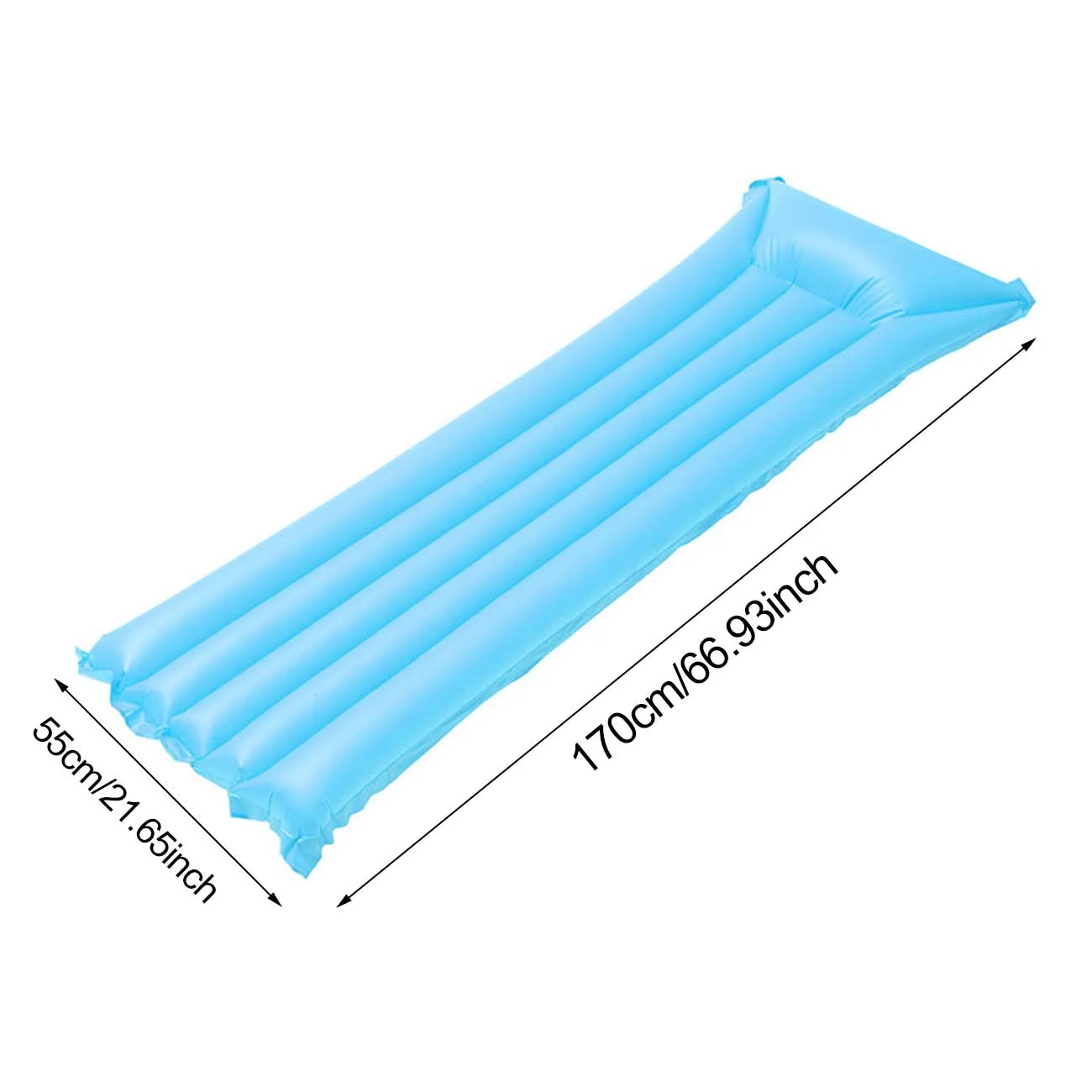 (azul) 1 Boia De Piscina - Boia Inflável Com Encosto De Cabeça, Leve E Reclinável Para Adultos
