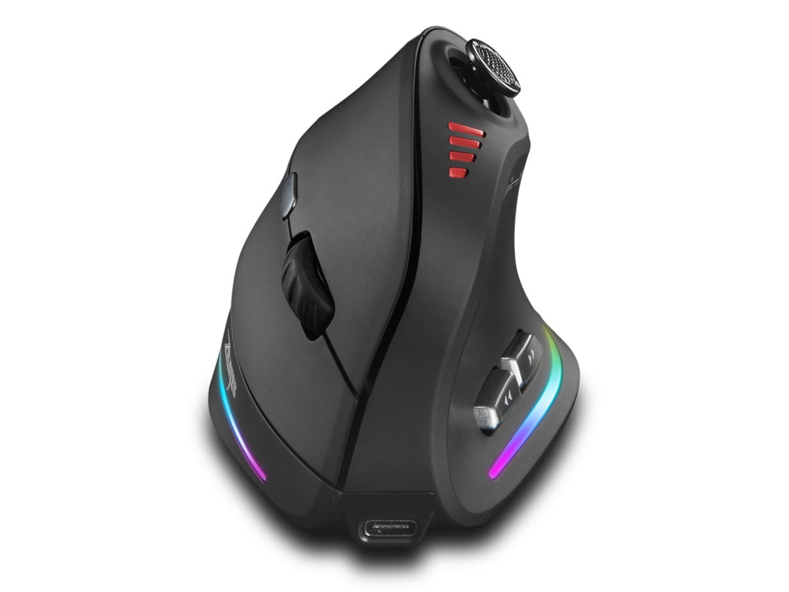 Rato Ergonómico Yizhood 24000dpi Bluetooth Sem Fios 2.4g Para Pc, Computador E Portátil Preto