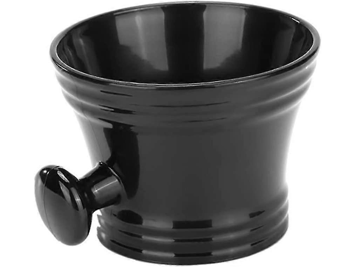 Caneca De Barbear De Plástico Preta, Com Cabo, 1 Peça