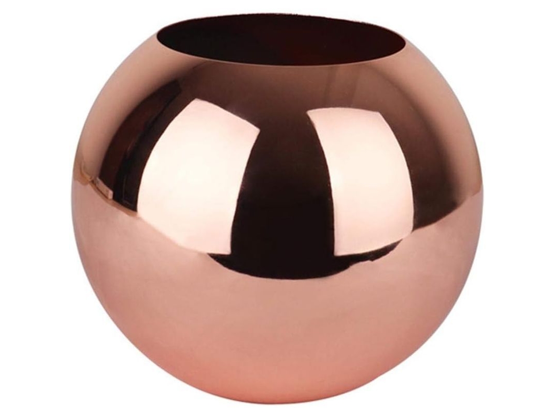 Vaso Esférico De Acero Inoxidable Dorado Rosa Para Decoración De Bodas Y Hogar