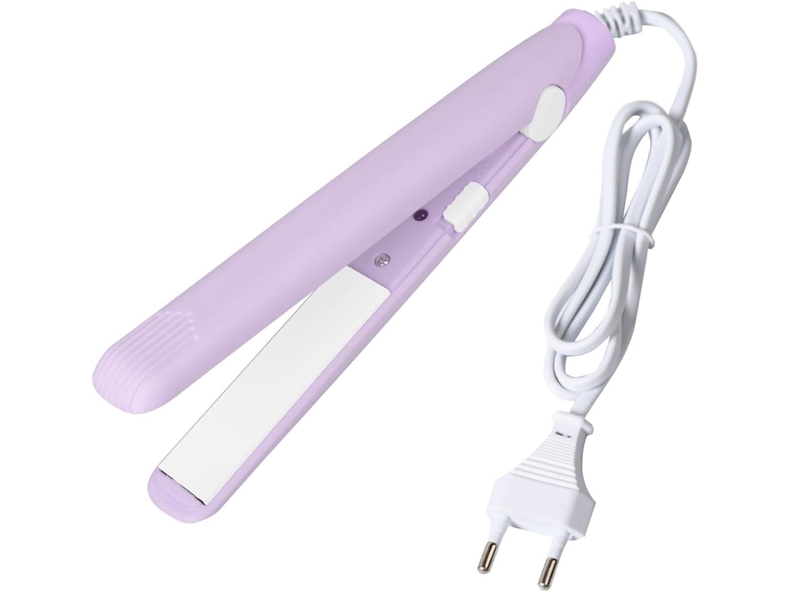 Mini Chapinha 2em1 para Cabelos Curtos e Franja Cabo 1m, Plug Ue Roxo ZYBLSSBB (alisador)