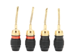 Conector Banana LAXISCREED Aço Bronze Dourado Hi fi