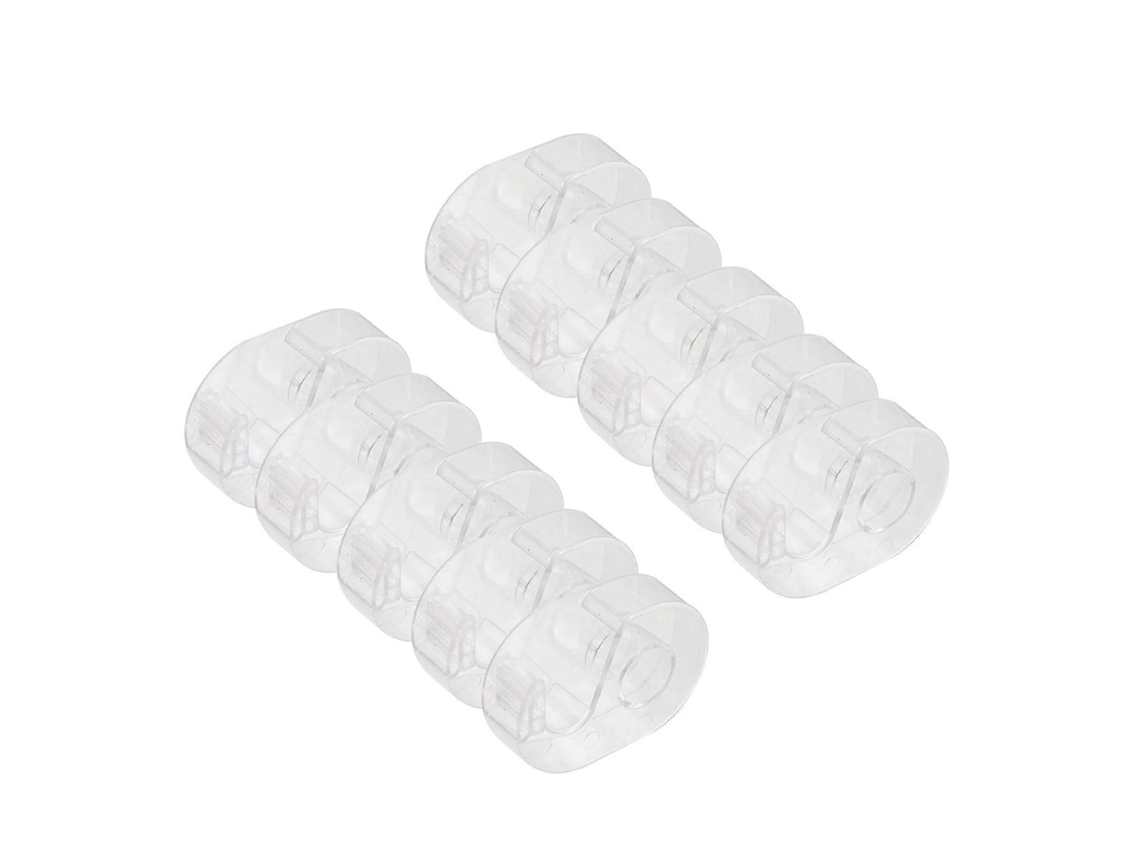 10 Unidades de Dispensador de Fita Adesiva Transparente, Pequeno Cortador de Fita para Uso Doméstico, Plástico. GOKOCO