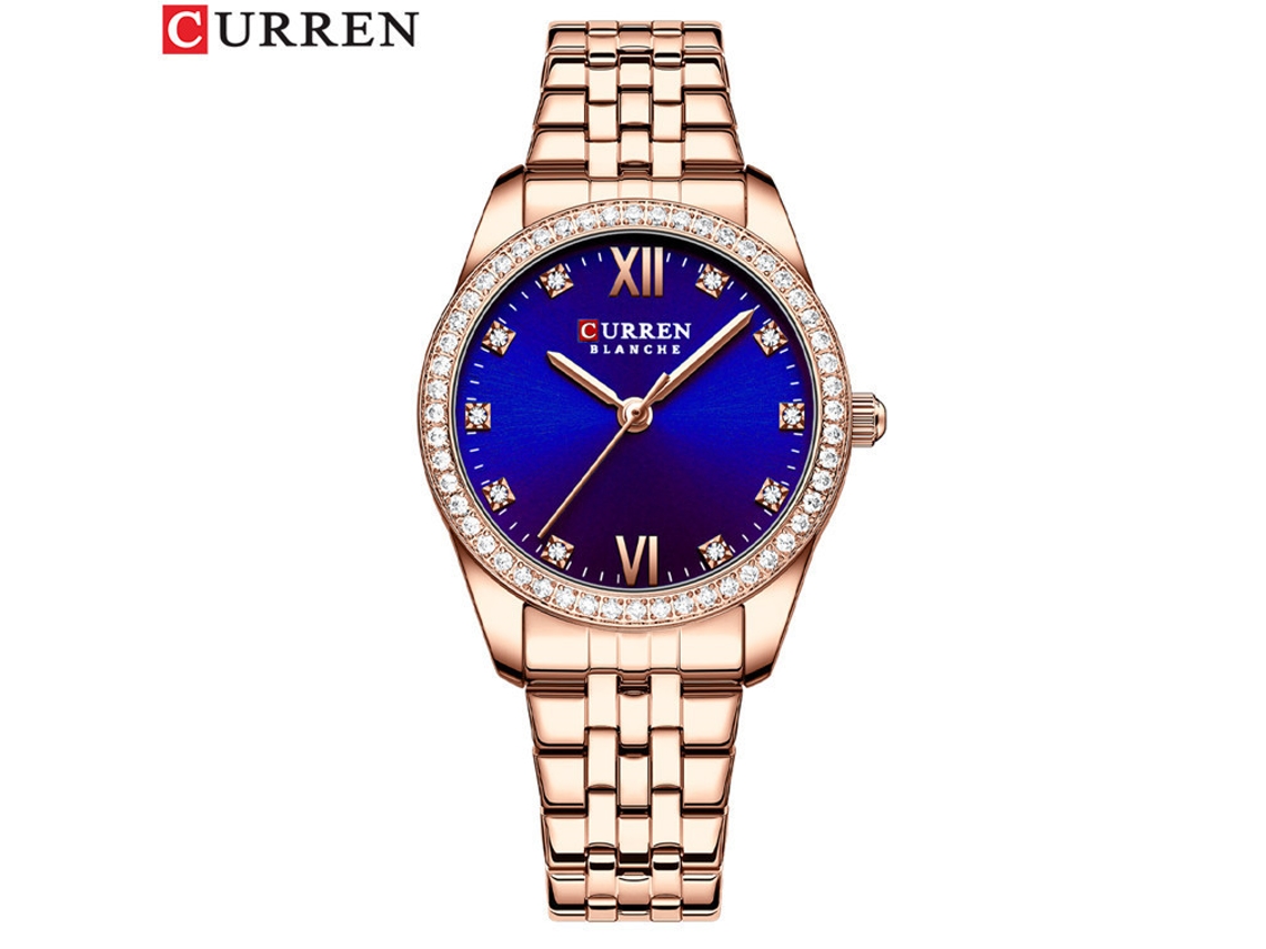 Relógio Feminino MDUG moderno, com Strass, pequeno, leve, pulseira de Aço, à prova D'água