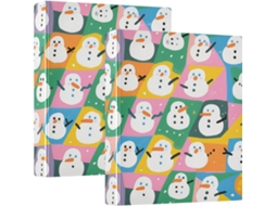 Pasta Escolar Colorida Com Desenho De Boneco Neve, 3, 8cm De Espessura Com Bolsos, Pacote Com 1 2 Pastas Escritório