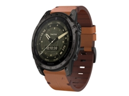 Bracelete para Garmin Tactix 7 Amoled XIAOMOYU em Couro com Fivela de Aço (26mm) Marrom