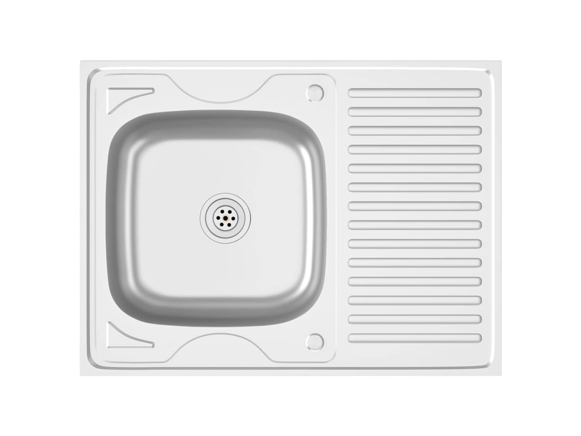 Lava-Loiça VIDAXL + Escorredor 800x600x155mm Aço Inox Prateado