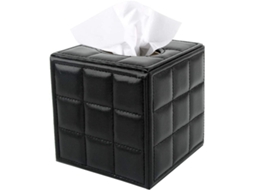 Caixa de Lenços de Couro Pu, em Formato de Cubo, para Casa e Escritório BRILVIBERA
