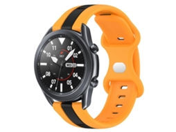 Pulseira De Silicone Bicolor Com Fecho Borboleta Para Samsung Galaxy Watch3 (45 Mm E 22 Mm).