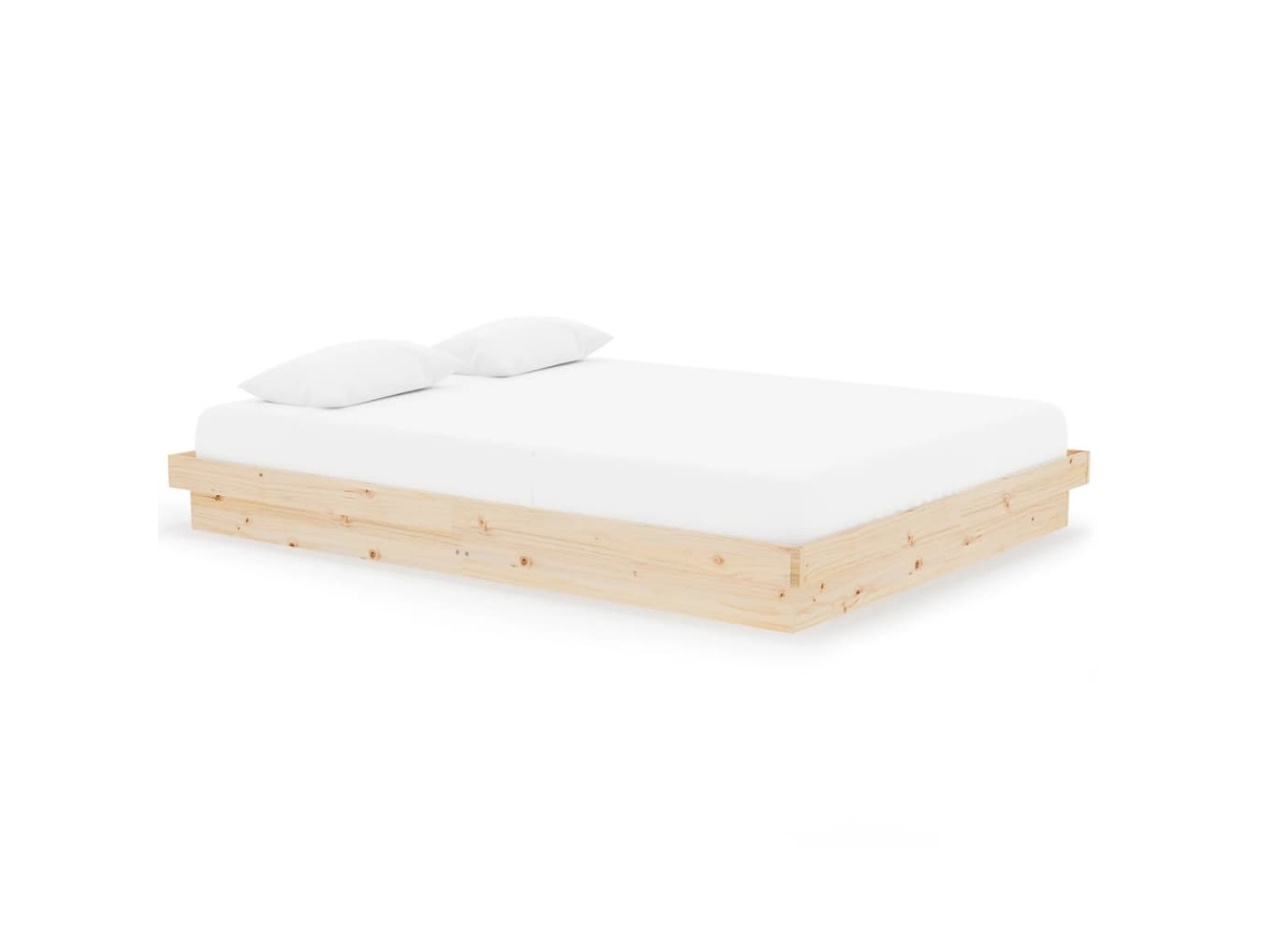 Bed Frame, Bed Frames Vidaxl Marrom Madeira (150 X 200 Cm)