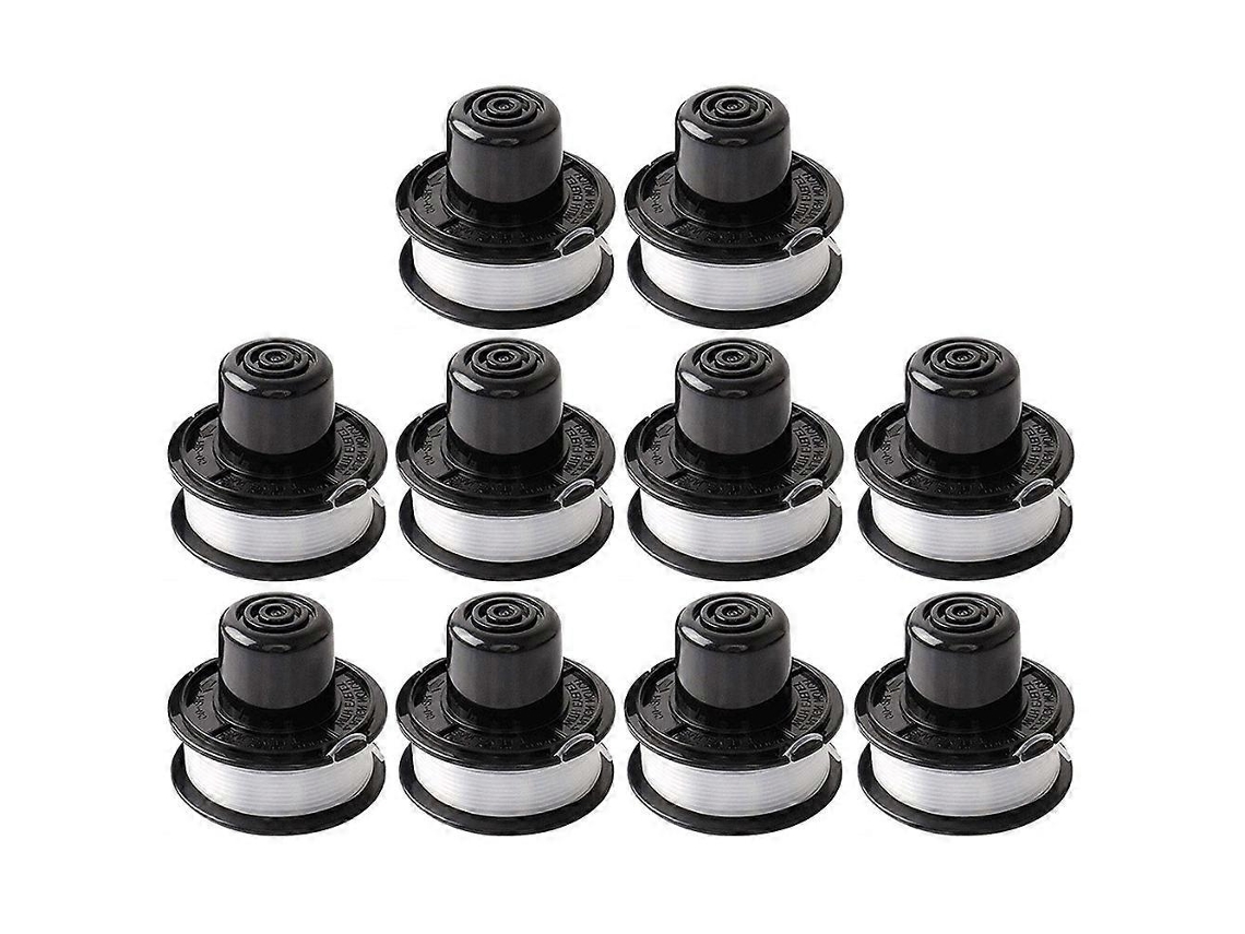 Conjunto De 10 Bobinas De Corda De Nylon Para Cortadores De Grama Black Decker St1000, St3000, St4000 E St4500, Código Rs-136-bkp
