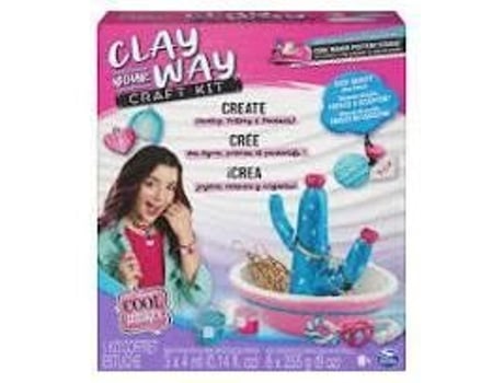 Cool Maker Conjunto De Cerâmica Criativa 6 Discos De Argila Para Secar Ao Ar, Tintas E Ferramentas Cool Create