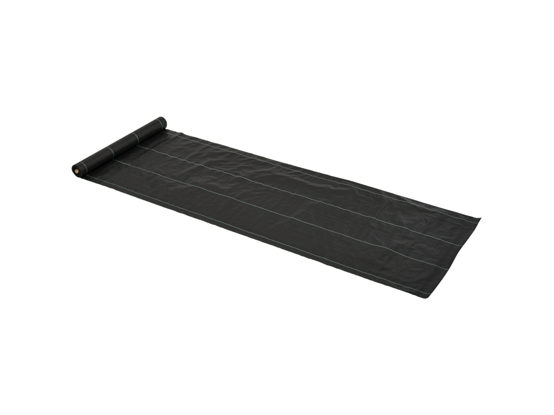 Malha Geotêxtil 1x50m Anti Ervas 100g/m² Preto