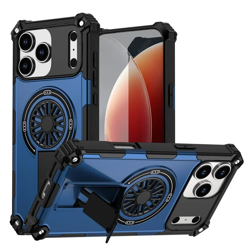 (azul, Iphone 16) Capa Protetora Reforçada E Espessa, Compatível Com Carregamento Sem Fio Magnético E Resistente A Quedas.