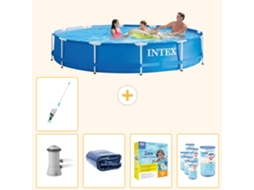 Intex Piscina Com Estrutura Redonda - 366x76 Cm - 6-peças Scb26