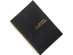 Caderno preto para orçamento diário, registro de dinheiro em papel, planejador para escritório em casa, promotor de