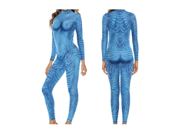 Avatar 2 Cosplay Macacão Feminino com Estampa 3D M