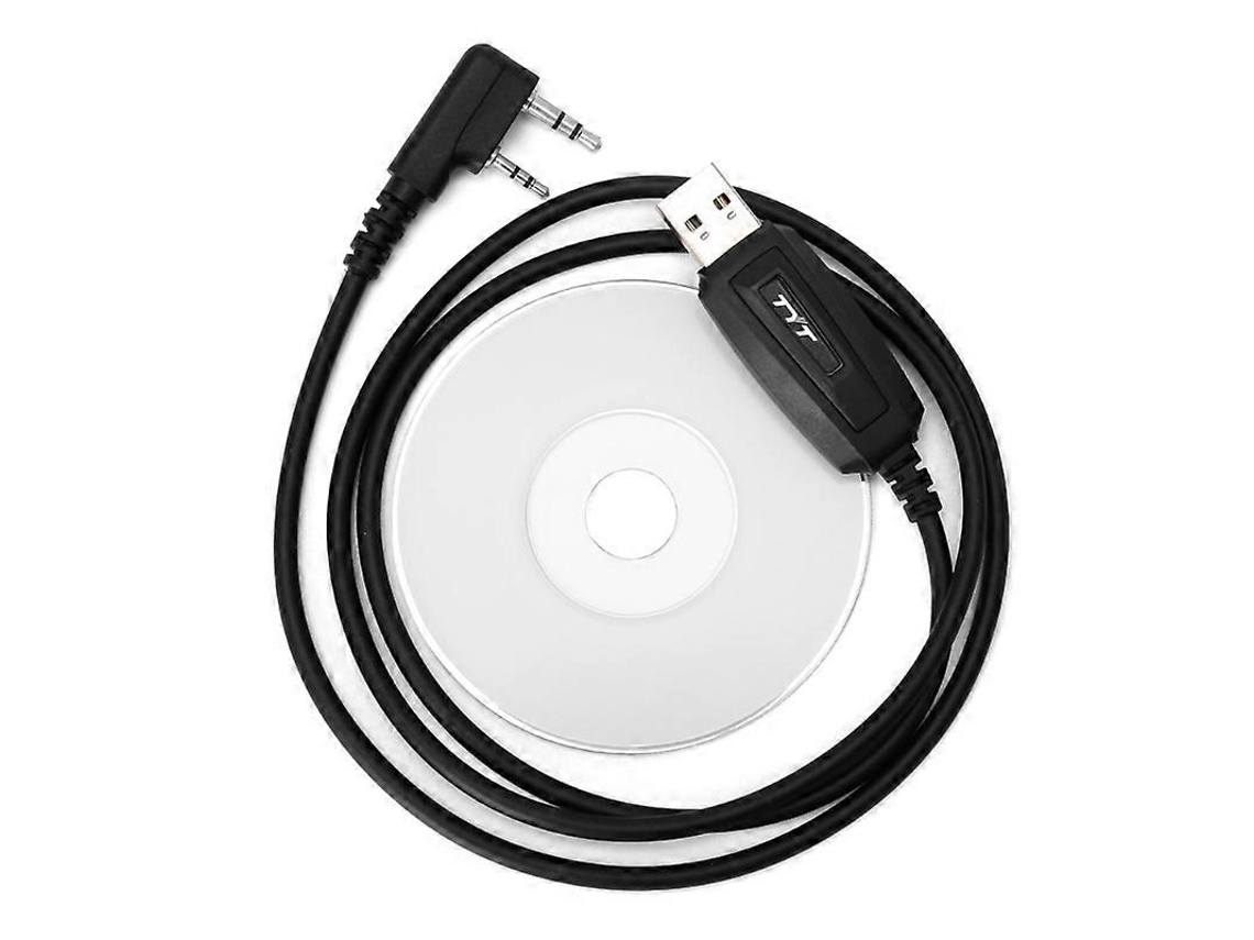 Cabo de programação USB + CD de software para rádio bidirecional Tyt MD-380-Aquaforge