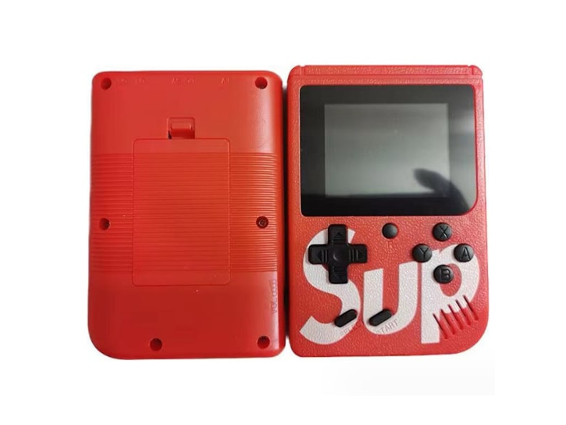 Console Portátil Retrô com Mais de 400 Títulos Clássicos, Vermelho AQUAFORGE