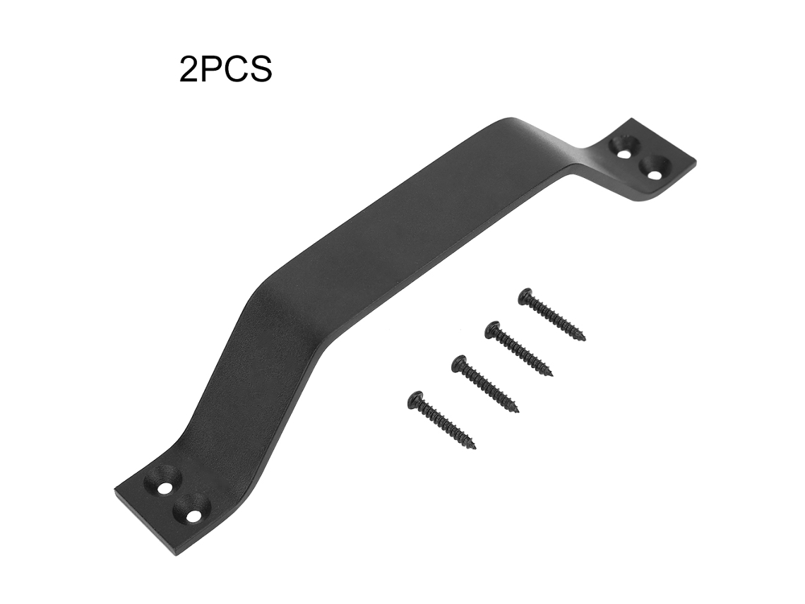 Laxiscreed Puxadores De Porta De Celeiro Estilo Americano Pretos, Conjunto De 2 Para Portas De Correr