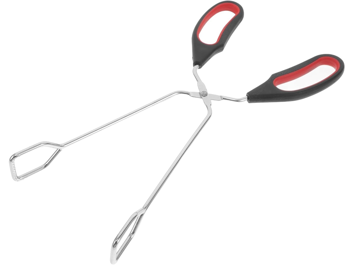 Pinça Portátil De Aço Inoxidável Para Fogo, Com Cabo Firme E Comprimento Estendido, Ideal Para Cozinhar Em Ambientes