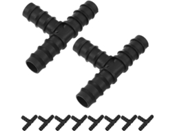 Kit De 10 Peças Conexões Microaspersor Plástico Preto Para Mangueira