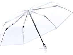 Guarda-chuva Transparente Dobrável Automático, Compacto E Leve, Ideal Para Viagens.