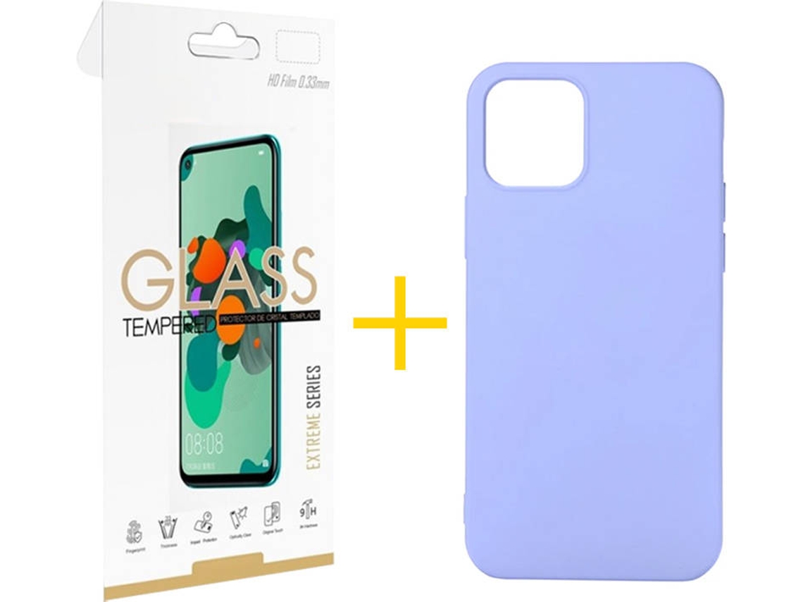 Kit Capa e Película Apple iPhone 11 Pro SKYHE Liso (Roxo)