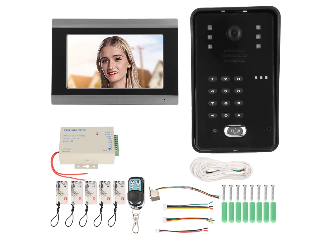 Sistema Intercom Wi-fi 7 Polegadas 1080p Wired