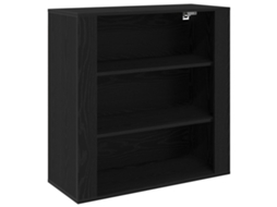 Conjunto 1 Armário De Parede Vidaxl Preto Derivados De Madeira (80 X 33 X 80 Cm)