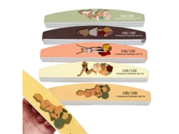 Kit de Lixas de Unhas e Blocos com 100/120/150/180/240 Grits NEVEANCE