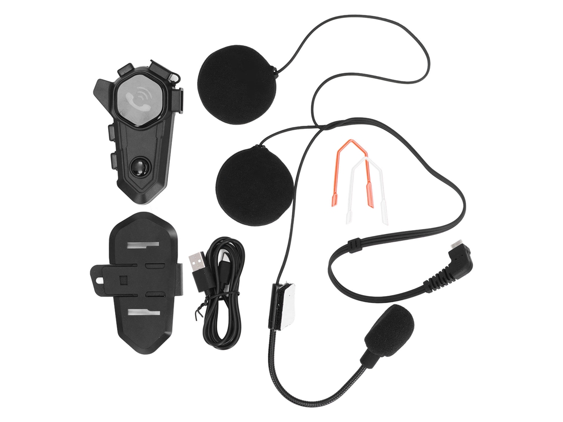 Mali fone de Ouvido Bluetooth para Capacete de Moto com Cancelamento de Ruído Dsp Ip67 Interfone Sem Fio