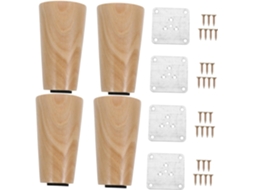 Conjunto De 4 Pés Maciços Para Móveis, Com Deslizadores, Ideais Para Sofá, Cama, Mesa E Guarda-roupa.