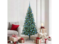Vidaxl Árvore De Natal Artificial Pré-iluminada Verde 180 Cm Pvc